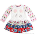 H3608 Cute ruffle design children girls cotton dresses